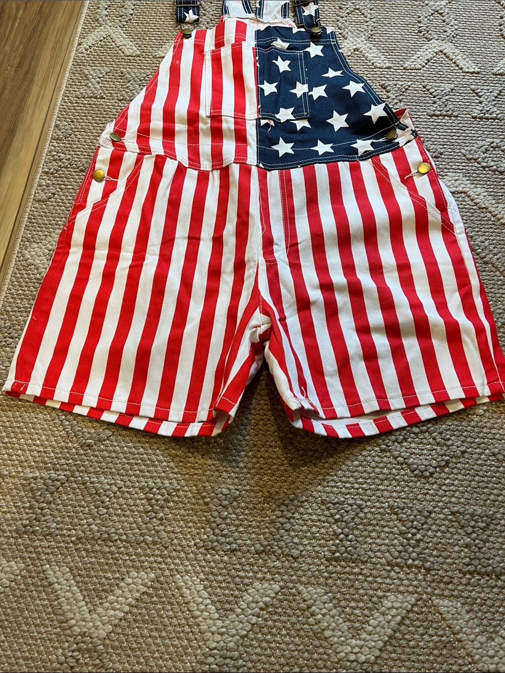 Overalls American Flag 🇺🇸 Shorts - Picture 3 of 6